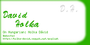 david holka business card